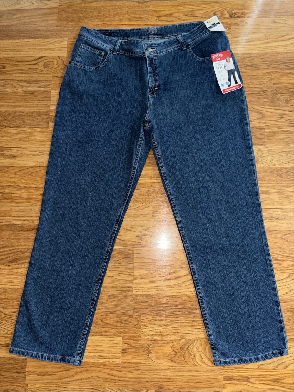 Riders by Lee Relaxed Fit Straight Denim Jeans Women’s Plus Size 20W Petite New